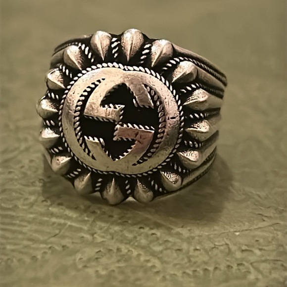 Gucci Interlocking G 20MM Silver 925 Ring - Picture 6 of 14